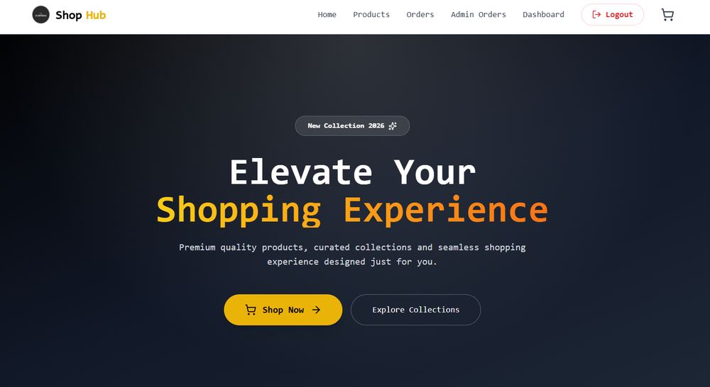 Shop Hub — e-commerce landing page